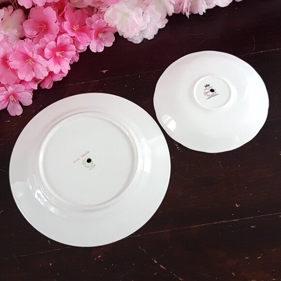 Handmade 2 Tier Cake Stand Pink Roses Jewelry Trinket Tray Tea Party Decor Gift - Picture 5 of 7